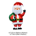 Large Santa Claus shaped aluminum foil balloon for festive Christmas party decorations - Santa Waving with Backpack Balloon / 61x101cm