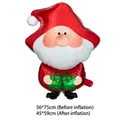 Cartoon Santa Claus shaped red aluminum foil balloon for Christmas party decoration - Q-Style Santa Claus / 56x75cm