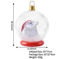 Inflatable Christmas ball outdoor yard decoration with cute polar bear pattern, 30 inch - Inflatable Ball-in-Ball with Base / Refer to color comparison chart / Polar Bear