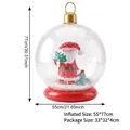Giant inflatable Christmas ball with Santa design for outdoor yard holiday decorations - Inflatable Ball-in-Ball with Base / Refer to color comparison chart / Santa Claus