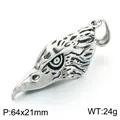 Pendentif tête d'aigle vintage en acier inoxydable style punk pour homme, 64x21mm - Style Tête d'Aigle (KP118510-LU) (Pendentif Seul) / 64x21mm