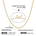 Gold plated stainless steel chain necklace variant showing 41+5cm length and weight - Minimalist Thin Chain (JDN0305310)