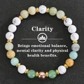 Bracelet élastique en pierre naturelle avec perles colorées pour la clarté mentale - Style Clarté (Clarity)