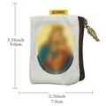 Petit sac à chapelet en toile avec motif religieux et informations de taille - Style AUT