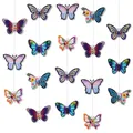 Colorful 3D butterfly paper garland hanging decorations for birthday party room decor - Multicolor Double-sided Print