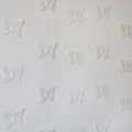 Elegant white 3D hollow paper butterfly garland for birthday party wall decoration - Laser Silver White