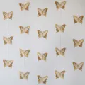 Elegant shimmering gold 3D butterfly paper garland for birthday party room decor - Laser Silver Gold
