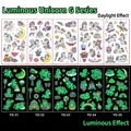 Luminous unicorn temporary tattoo stickers for kids with daytime and glow-in-the-dark effects - Luminous Unicorn G Series (YD-31-35) / 6.8x12cm