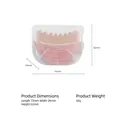 Pink crescent foundation brush in clear case, size 73x24x62mm and weight 42g - Lymphatic Brush + Dustproof Case