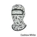 Outdoor cycling balaclava face mask featuring a white paisley pattern for sun protection - One Size / Paisley White