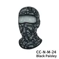 Outdoor cycling face mask headwear with paisley pattern in black color - One Size / Paisley Black