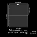 B5 9-hole transparent 2-pocket card sleeve protector with size details - Irregular B5 9 Holes Horizontal Small 2-Pocket Pages 10 Sheets 134#