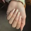 Uñas postizas cuadradas de color nude liso con un acabado brillante - Cuadrado Medio Largo (CDJ-A7-223LY) / Juego de 24 (Incluye Pegamento De Gelatina + Lima) / Rosa nude
