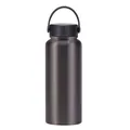 1L large capacity stainless steel insulated sport water bottle in matte black finish - Metallic Black