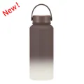 1L large capacity stainless steel sports water bottle with brown gradient finish - Dark Coffee Gradient (New Color) / 1L