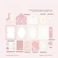 Vintage pink rose themed stationery set with cards, envelopes and decorative stickers - Rose Poetry