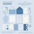 Vintage blue floral stationery set including letter sheets and envelopes for journaling. - Morning Light Praise