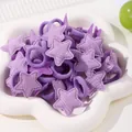 Süße violette elastische Stern-Haargummis für Kinder mit hochdehnbarem Nylonband - 1 Stück / Hellviolett (25)