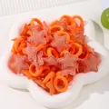 Süße orangefarbene Haargummis mit Sternenmuster aus hochelastischem Nylon für Kinder. - 1 Stück / Orange (9)
