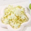 Élastiques à cheveux en nylon jaune pour enfants avec de jolies décorations en tissu étoilé - 1 Pièce / Jaune Pâle (21)
