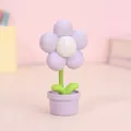 Luce notturna LED a forma di fiore viola e supporto per telefono per decorazione scrivania - Lampada a fiore / Viola