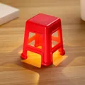 Luce notturna a LED a forma di sgabello rosso e supporto per smartphone - Lampada sgabello / Rosso