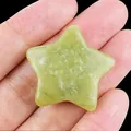 30mm natural green aventurine star stone carving for DIY jewelry making and crafts - 1 Piece (30mm) / Light Southern Jade