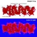 Vibrant 2m Fluorescent Red Star Tinsel Garland for Festive Party and Holiday Decor - Fluorescent Macaron Red Star Garland