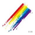 Waterproof rainbow stripe temporary tattoo sticker for sports events and festivals - Rainbow Art Strokes (CE-225) / 60X60mm