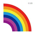Vibrant colorful rainbow temporary tattoo sticker SKU CE-220 for festival body art - Classic Rainbow Arc (CE-220) / 60X60mm