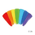 Colorful rainbow stripe face paint tattoo stickers for sports meetings model CE-226 - Seven-Color Rainbow Fan (CE-226) / 60X60mm