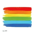 Waterproof rainbow brush stroke temporary tattoo sticker for sports face art, CE-244 - Rainbow Art Strokes (CE-244) / 60X60mm