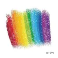Colorful rainbow brush stroke temporary waterproof tattoo sticker for sports events CE-249 - Rainbow Overlapping Blocks (CE-249) / 60X60mm
