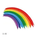 Waterproof rainbow temporary tattoo sticker for sports face decoration CE-213 - Classic Seven-Color Rainbow (CE-213) / 60X60mm