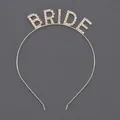 Elegante cerchietto BRIDE in strass dorati per accessori capelli da sposa - Cerchietto con Lettere Sposa (TS-J2222G) / Oro