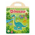 Wiederverwendbares Stickerbuch mit Dinosauriermotiv und buntem Lasereffekt für Kinder - Süßer Dinosaurier