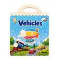 Wiederverwendbares Kinder-Aufkleberbuch mit bunten Cartoon-Fahrzeugen und Glitzereffekt - Niedliche Fahrzeuge
