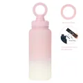 1L pink gradient insulated water bottle with integrated magnetic phone booster ring - 1 L / Light Pink Gradient