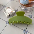 Vibrant green acetate hair claw clip in a trendy Y2K jelly style for stylish women - Emerald Green