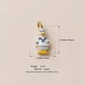 Ciondolo smaltato a forma di papera marinaia dei cartoni animati per collane DIY - Anatra