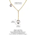 Elegant gold-plated stainless steel Y-necklace with sparkling teardrop zircon pendants - Double Pear-Shaped Zirconia Necklace