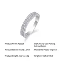 Premium S925 sterling zilveren moissanite eeuwigheidsring met 69 steentjes - US Maat 6 / Moissanite
