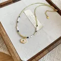 Vintage style beaded necklace with natural stones, crystal beads, and North Star pendant - Starry Pendant Style (12#)
