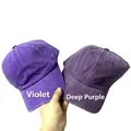 Set of two vintage washed cotton baseball caps in violet and dark purple color options - Adult 56-60cm / Violet