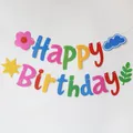 Colorful macaron Happy Birthday letter banner for party wall decoration - Multicolor Cloud Garland