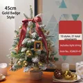 Mini albero di Natale da tavolo 45cm con decori oro e luci calde - Piccolo Albero Sigillo Dorato 8639 / 45cm