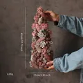 Mini albero di Natale in pigne rosa e naturale 45cm decorazione da tavolo - Torre di Pigne Stile E / 45cm