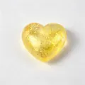 Κίτρινο διαφανές παιχνίδι squishy σε σχήμα καρδιάς με γκλίτερ για ανακούφιση από το άγχος - Τσάντα OPP / Κίτρινη Καρδιά με Πούλιες