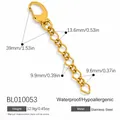 18K gold plated stainless steel bag chain extension with lobster clasp - BL010053