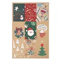 Assorted Christmas kraft paper gift tags with festive holiday designs - Christmas Theme Tag Set (9 Pieces)